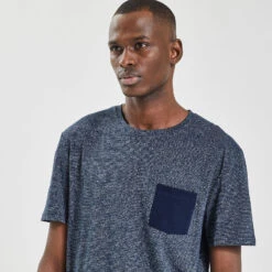 Tee Shirt Matière Fantaisie Poche Contrastée 11 Tee Shirt Matière Fantaisie Poche Contrastée -Men's Clothing Soldes Boutique 1001564 11845 V4