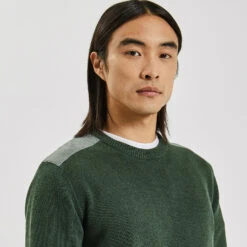 Pull Patch épaule Col Rond 11 Pull Patch épaule Col Rond -Men's Clothing Soldes Boutique 1001641 16346 V4
