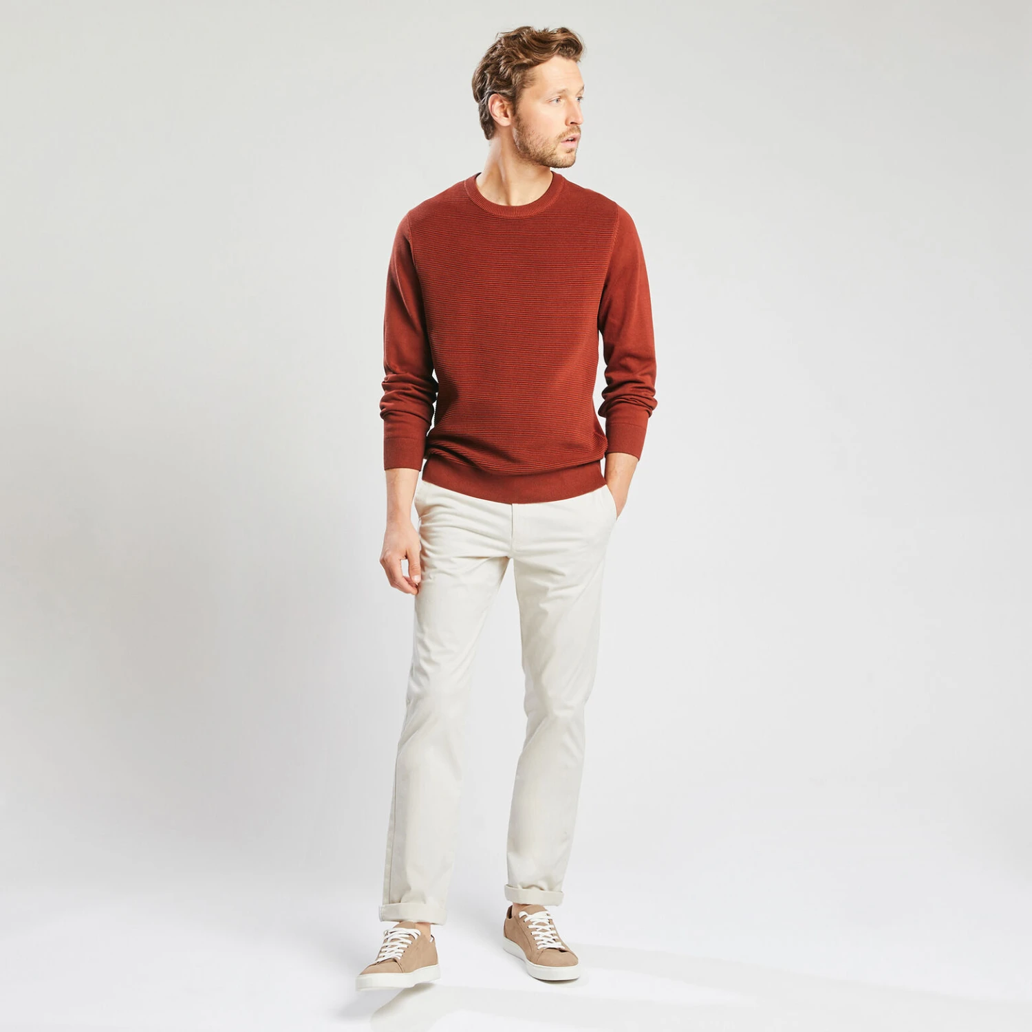 Pull à Col Rond Texturé 2 Pull à Col Rond Texturé – Image 2