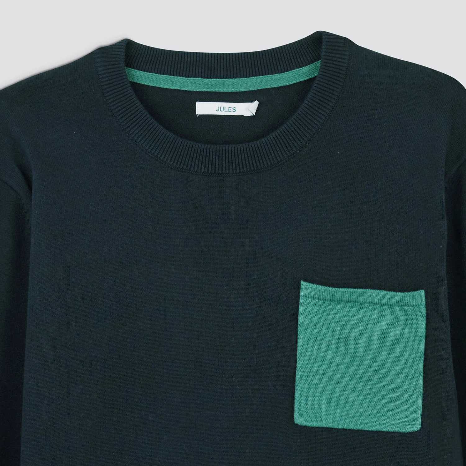 Pull Col Rond Poche Contrastée 7 Pull Col Rond Poche Contrastée – Image 7