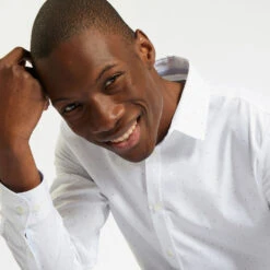 Chemise Slim Sans Repassage Imprimé Micro Géo Coto 12 Chemise Slim Sans Repassage Imprimé Micro Géo Coto -Men's Clothing Soldes Boutique 1001842 10019 V4