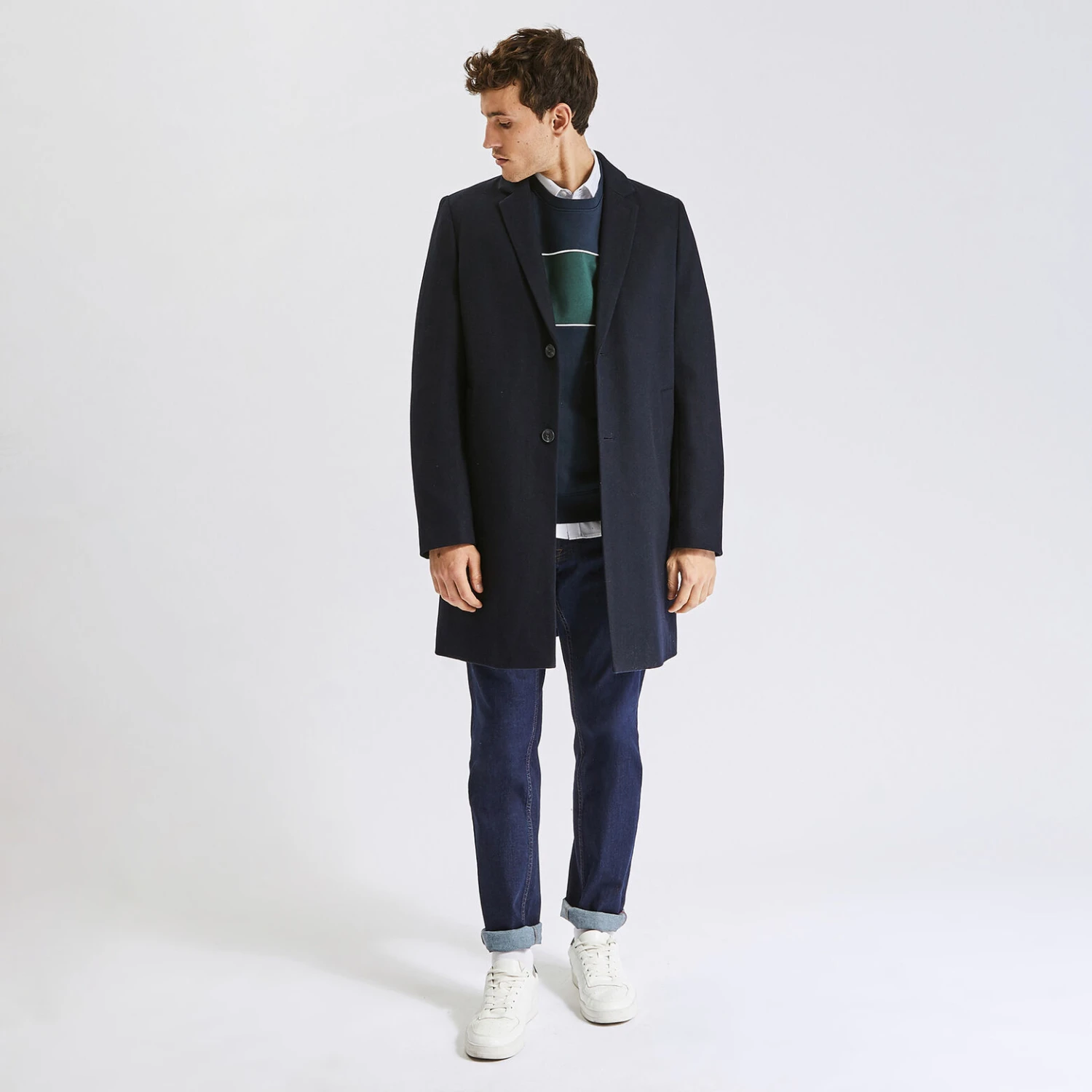 Chemise Slim Sans Repassage Imprimé Micro Géo Coto 4 Chemise Slim Sans Repassage Imprimé Micro Géo Coto – Image 4