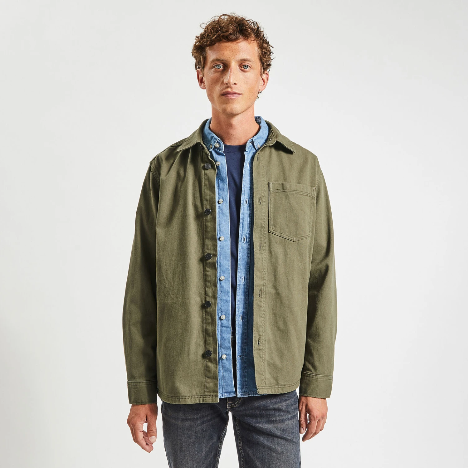 Surchemise Regular Unie Coton Recyclé 1 Surchemise Regular Unie Coton Recyclé