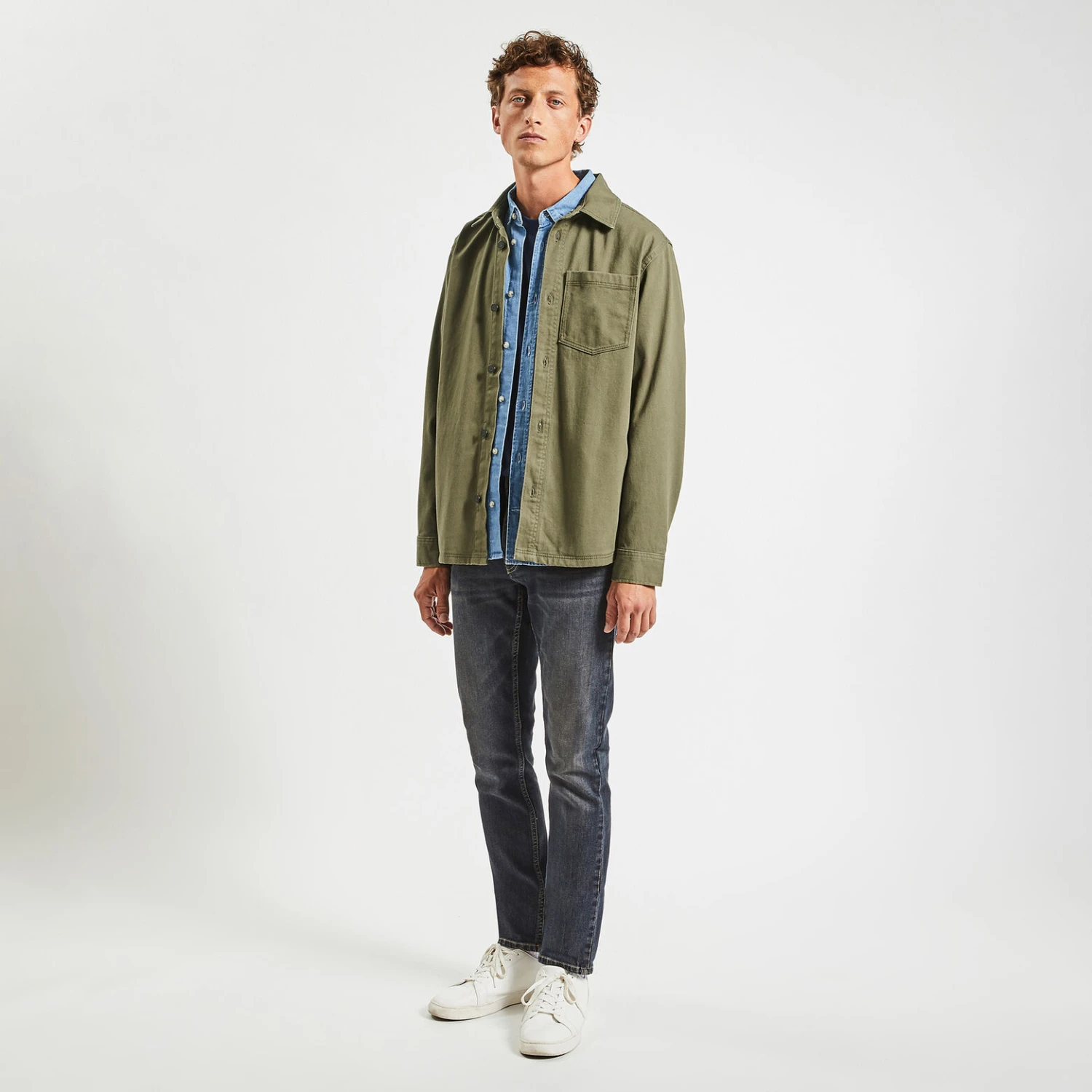 Surchemise Regular Unie Coton Recyclé 2 Surchemise Regular Unie Coton Recyclé – Image 2