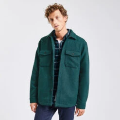 Surchemise Regular Unie Laine Polyester Recyclé