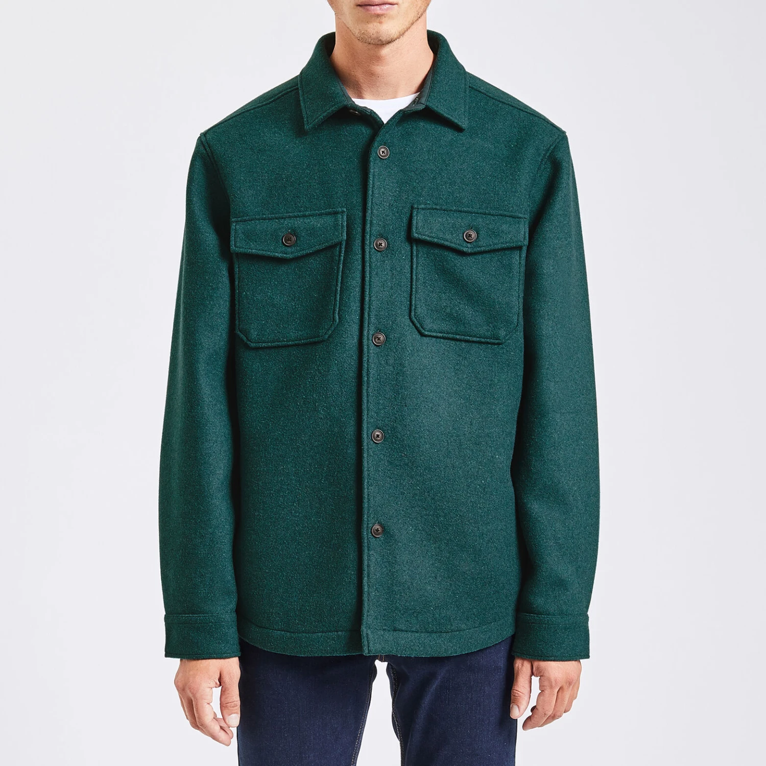 Surchemise Regular Unie Laine Polyester Recyclé 5 Surchemise Regular Unie Laine Polyester Recyclé – Image 5