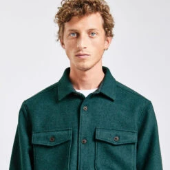 Surchemise Regular Unie Laine Polyester Recyclé 12 Surchemise Regular Unie Laine Polyester Recyclé -Men's Clothing Soldes Boutique 1001874 16024 V4