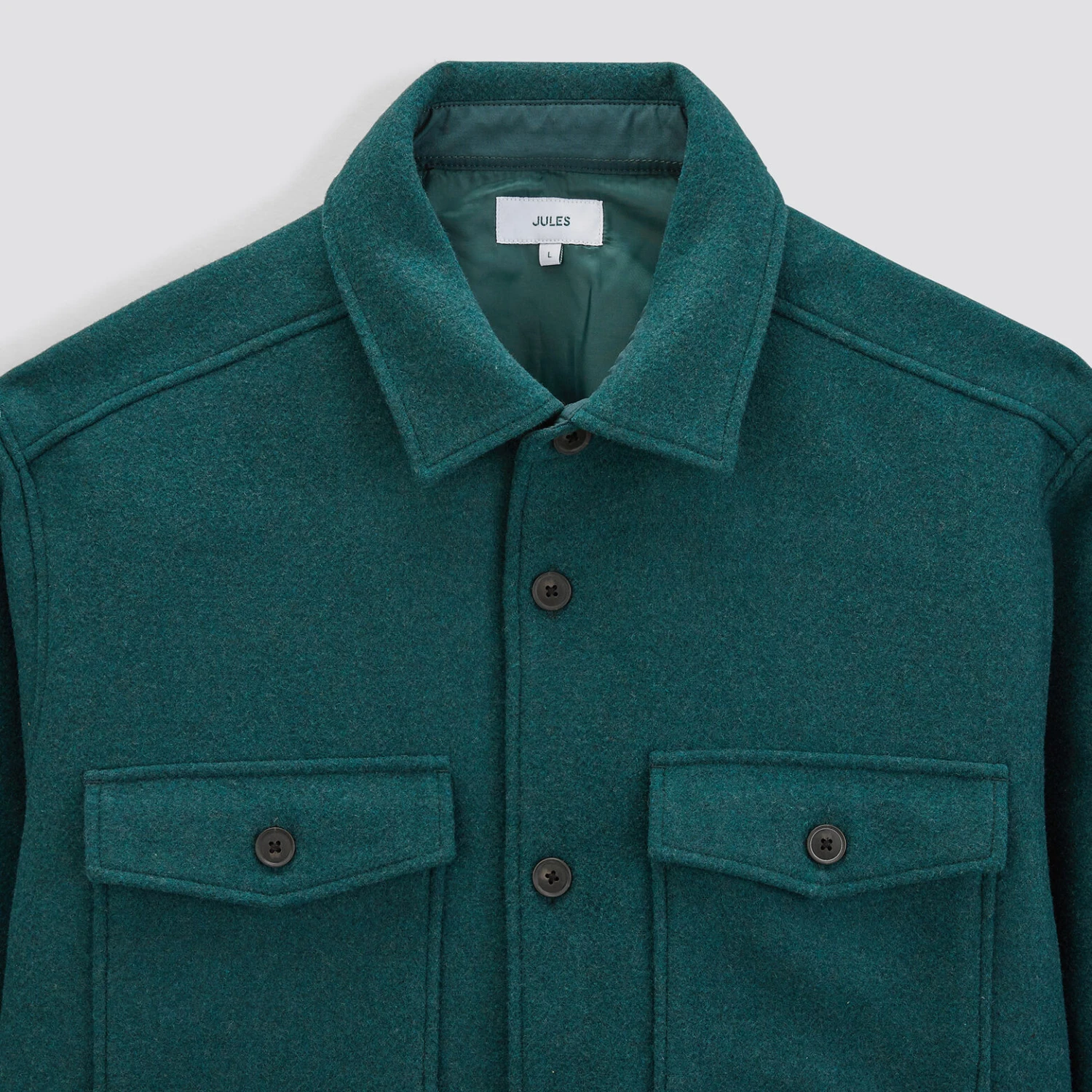 Surchemise Regular Unie Laine Polyester Recyclé 8 Surchemise Regular Unie Laine Polyester Recyclé – Image 8