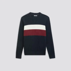 Pull à Col Rond Colorblock -Men's Clothing Soldes Boutique 1001950 11247 V11