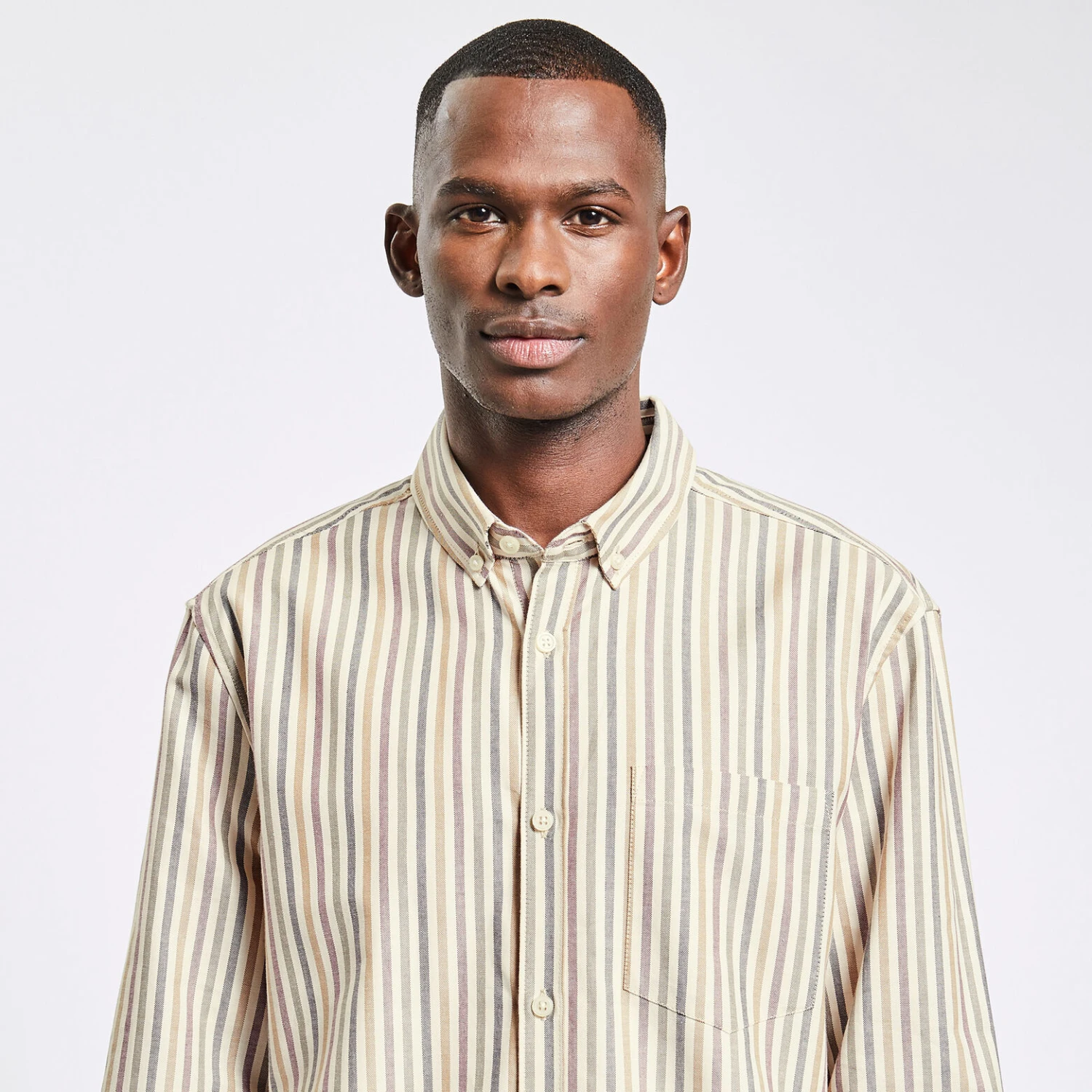 Chemise Regular Oxford Rayures Coton 3 Chemise Regular Oxford Rayures Coton – Image 3