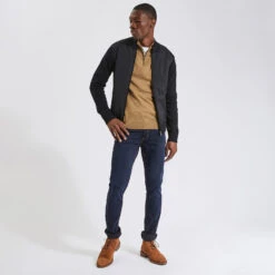 Pull à Col Montant Zippé En Laine Mérinos 12 Pull à Col Montant Zippé En Laine Mérinos -Men's Clothing Soldes Boutique 1002207 10444 V6