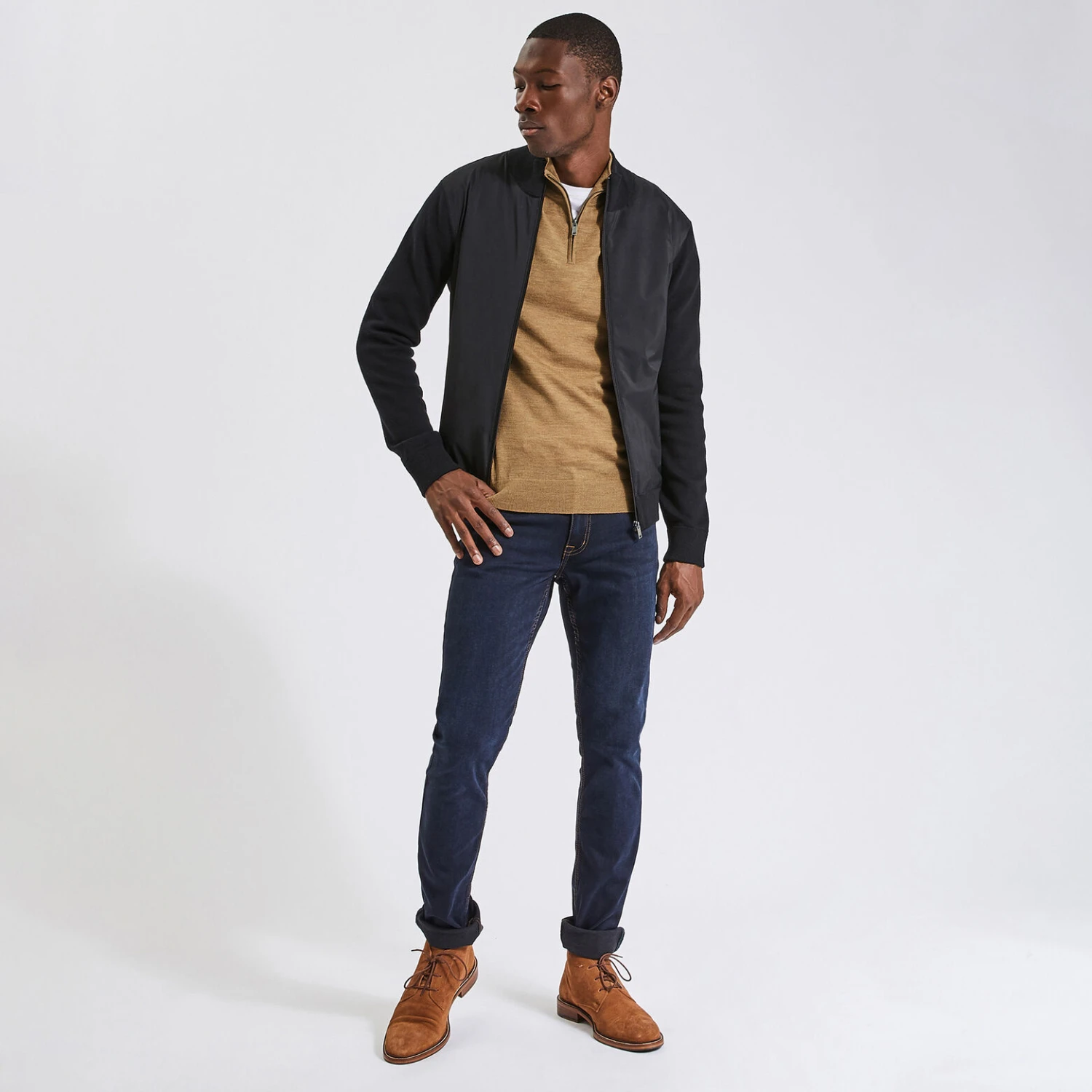 Pull à Col Montant Zippé En Laine Mérinos 4 Pull à Col Montant Zippé En Laine Mérinos – Image 4