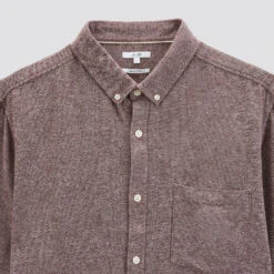 Chemise Regular Unie Flanelle Coton Recyclé 17 Chemise Regular Unie Flanelle Coton Recyclé -Men's Clothing Soldes Boutique 1002417 14256 V8