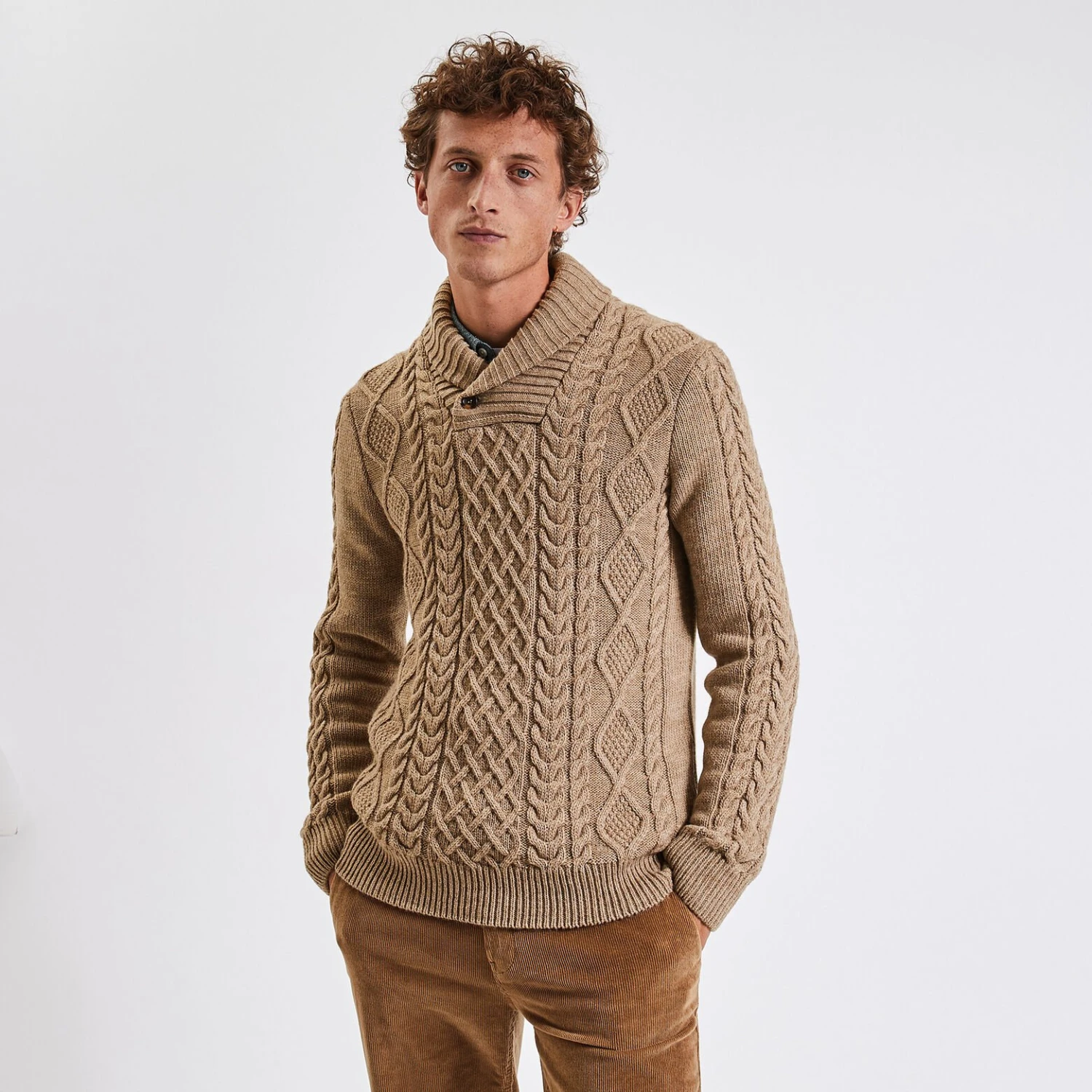 Pull à Col Châle 1 Pull à Col Châle