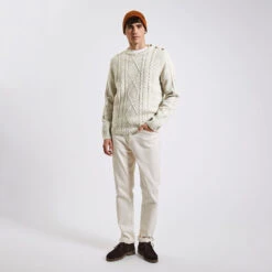 Pull Torsadé à Col Rond 12 Pull Torsadé à Col Rond -Men's Clothing Soldes Boutique 1002516 10503 V6