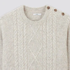 Pull Torsadé à Col Rond 16 Pull Torsadé à Col Rond -Men's Clothing Soldes Boutique 1002516 10503 V8