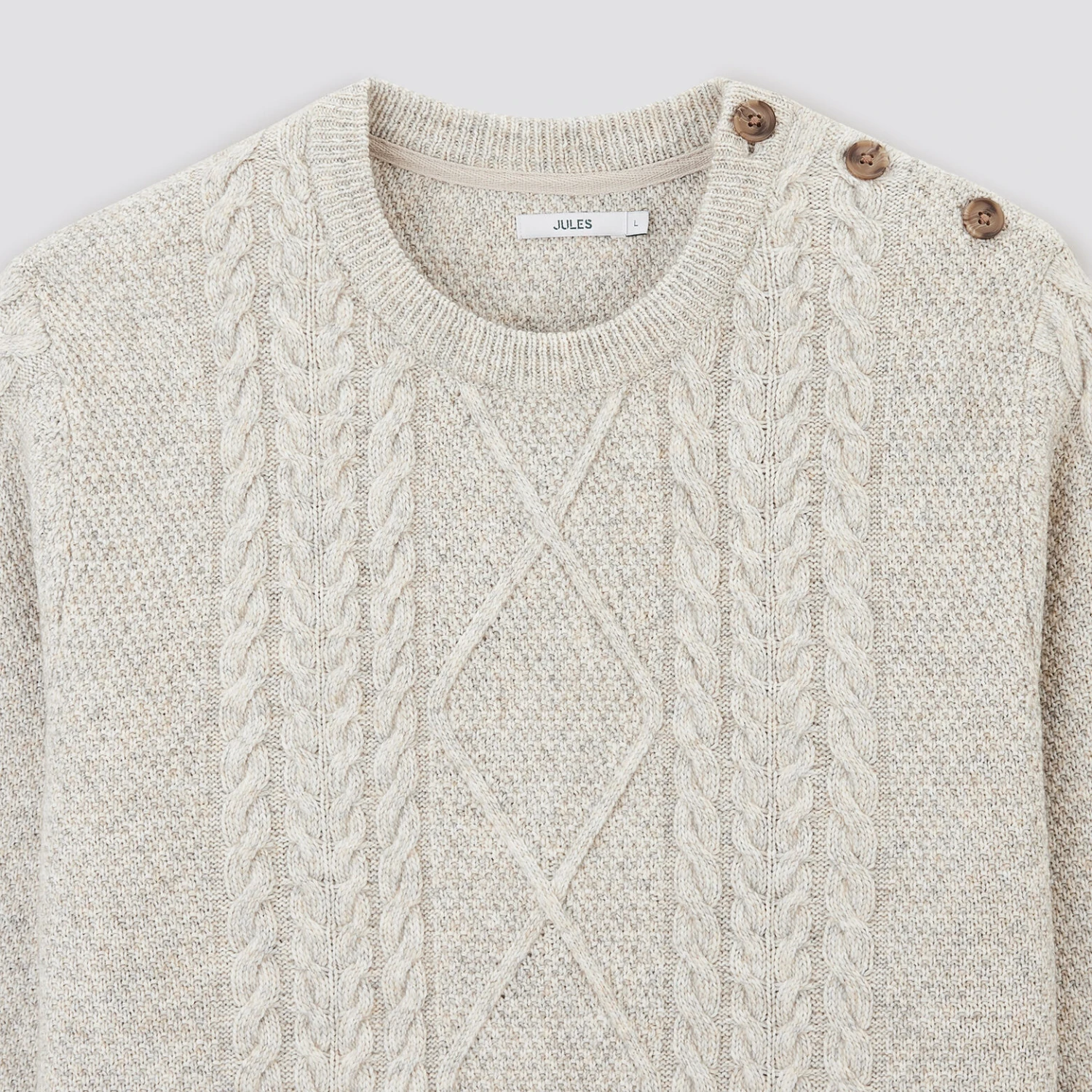 Pull Torsadé à Col Rond 8 Pull Torsadé à Col Rond – Image 8