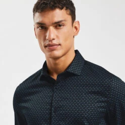Chemise Regular Imprimé Géométrique Coton