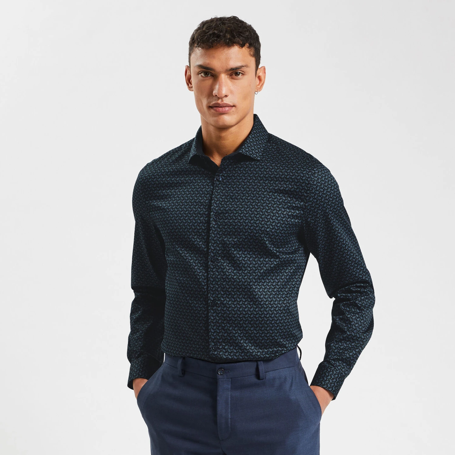 Chemise Regular Imprimé Géométrique Coton 3 Chemise Regular Imprimé Géométrique Coton – Image 3