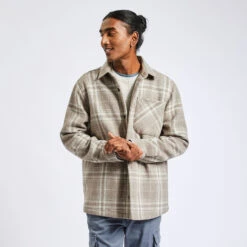 Surchemise Regular Carreaux Laine Polyester Recycl