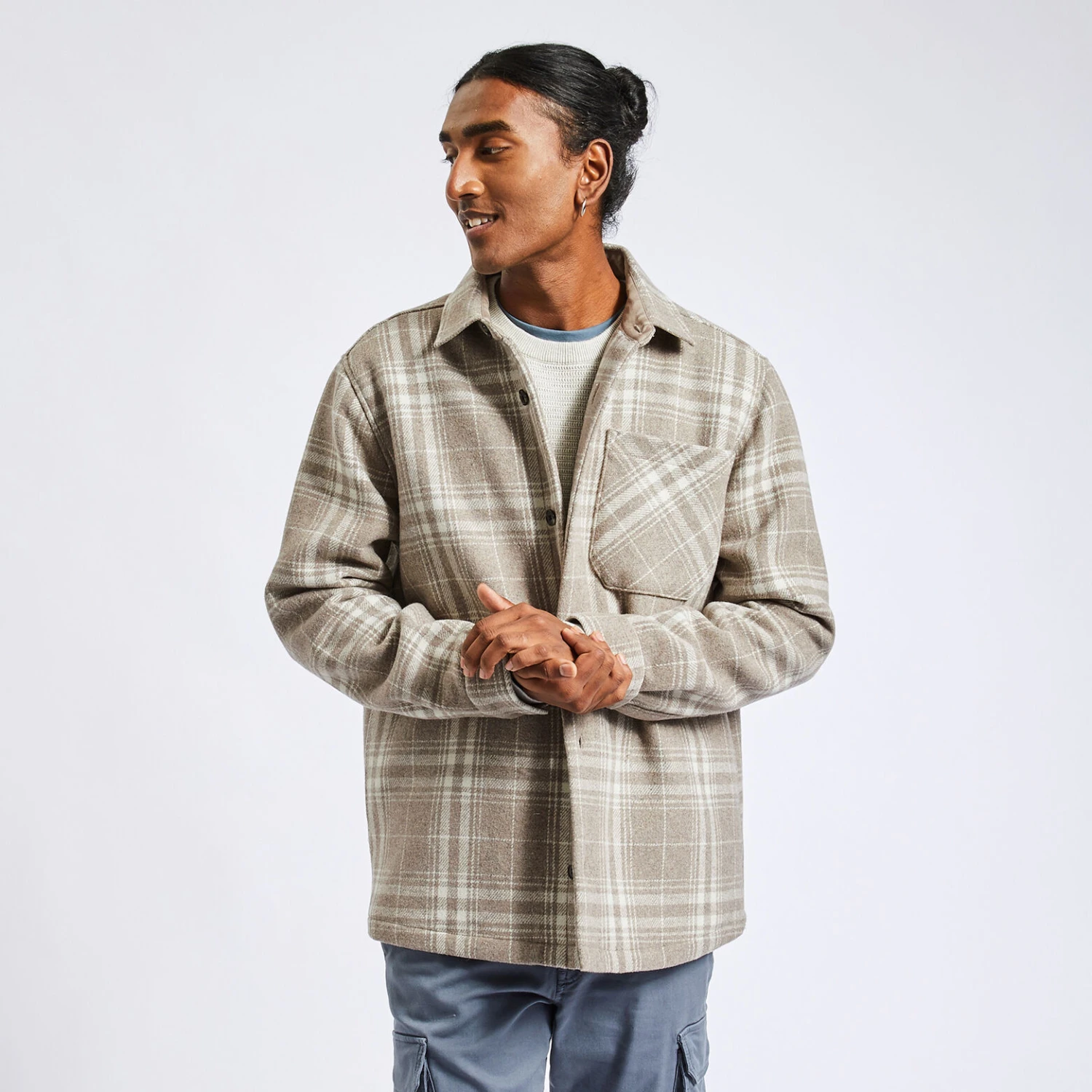 Surchemise Regular Carreaux Laine Polyester Recycl 1 Surchemise Regular Carreaux Laine Polyester Recycl