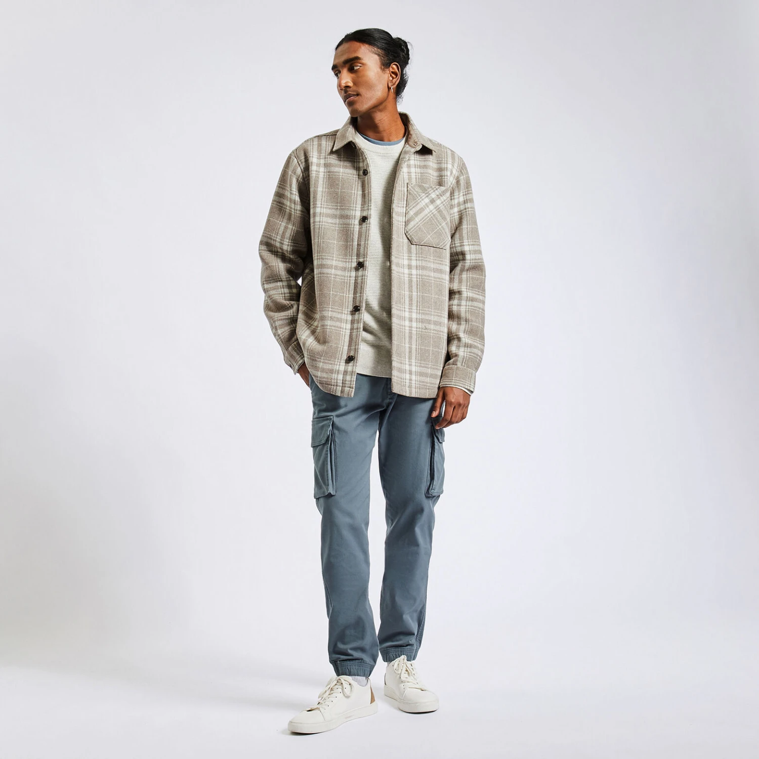 Surchemise Regular Carreaux Laine Polyester Recycl 2 Surchemise Regular Carreaux Laine Polyester Recycl – Image 2