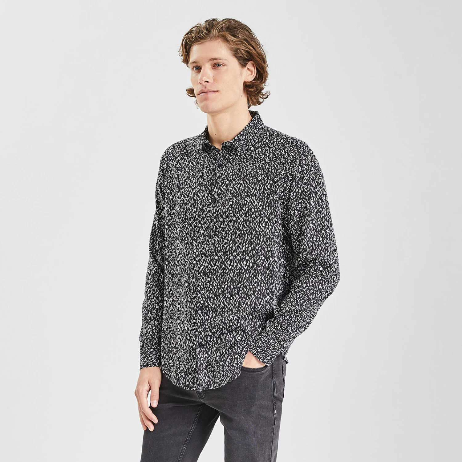 Chemise Slim Imprimé Fantaisie Coton