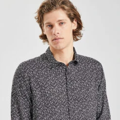 Chemise Slim Imprimé Fantaisie Coton 12 Chemise Slim Imprimé Fantaisie Coton -Men's Clothing Soldes Boutique 1002634 18000 V4