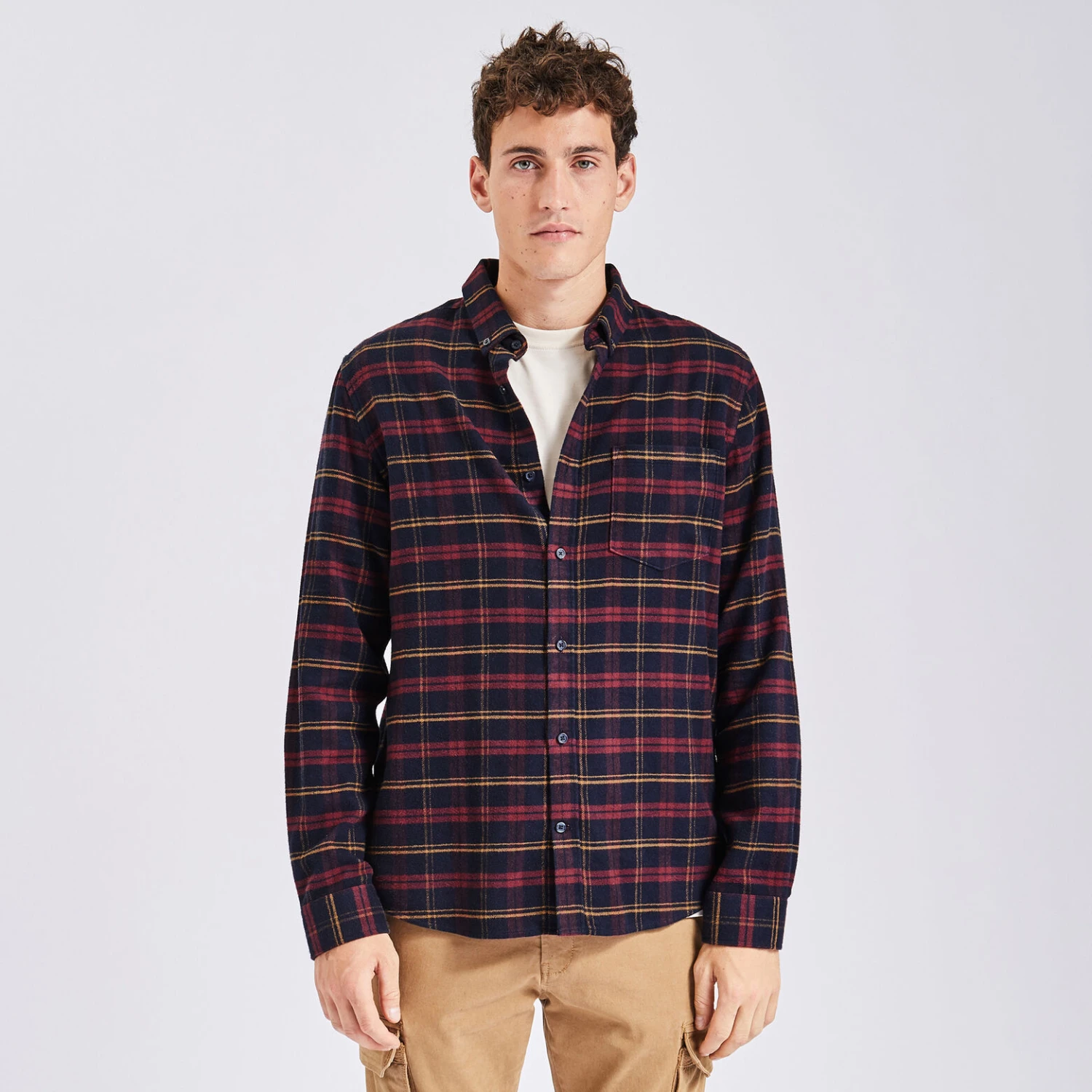 Chemise Regular Carreaux Coton Recyclé Flanelle 1 Chemise Regular Carreaux Coton Recyclé Flanelle