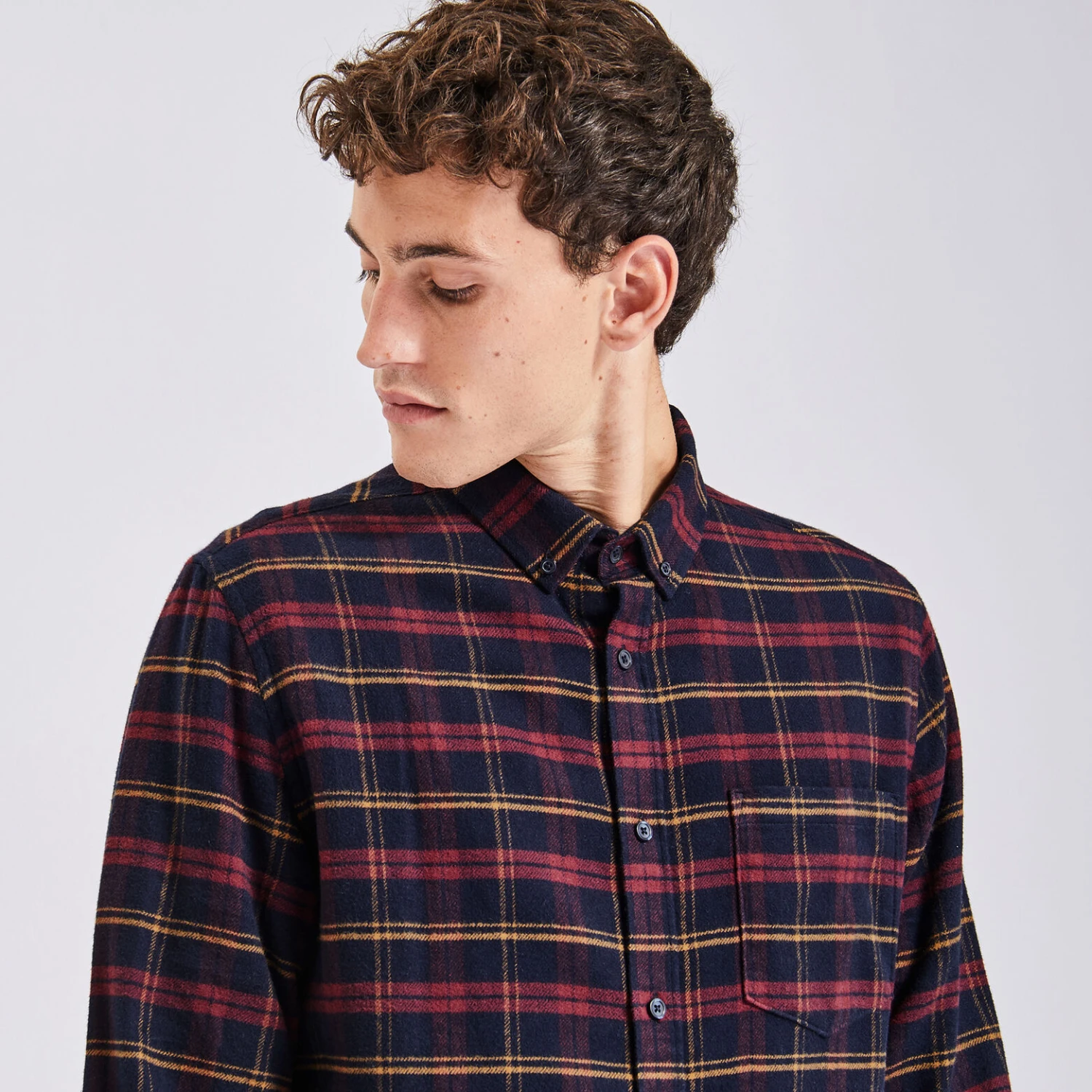 Chemise Regular Carreaux Coton Recyclé Flanelle 3 Chemise Regular Carreaux Coton Recyclé Flanelle – Image 3