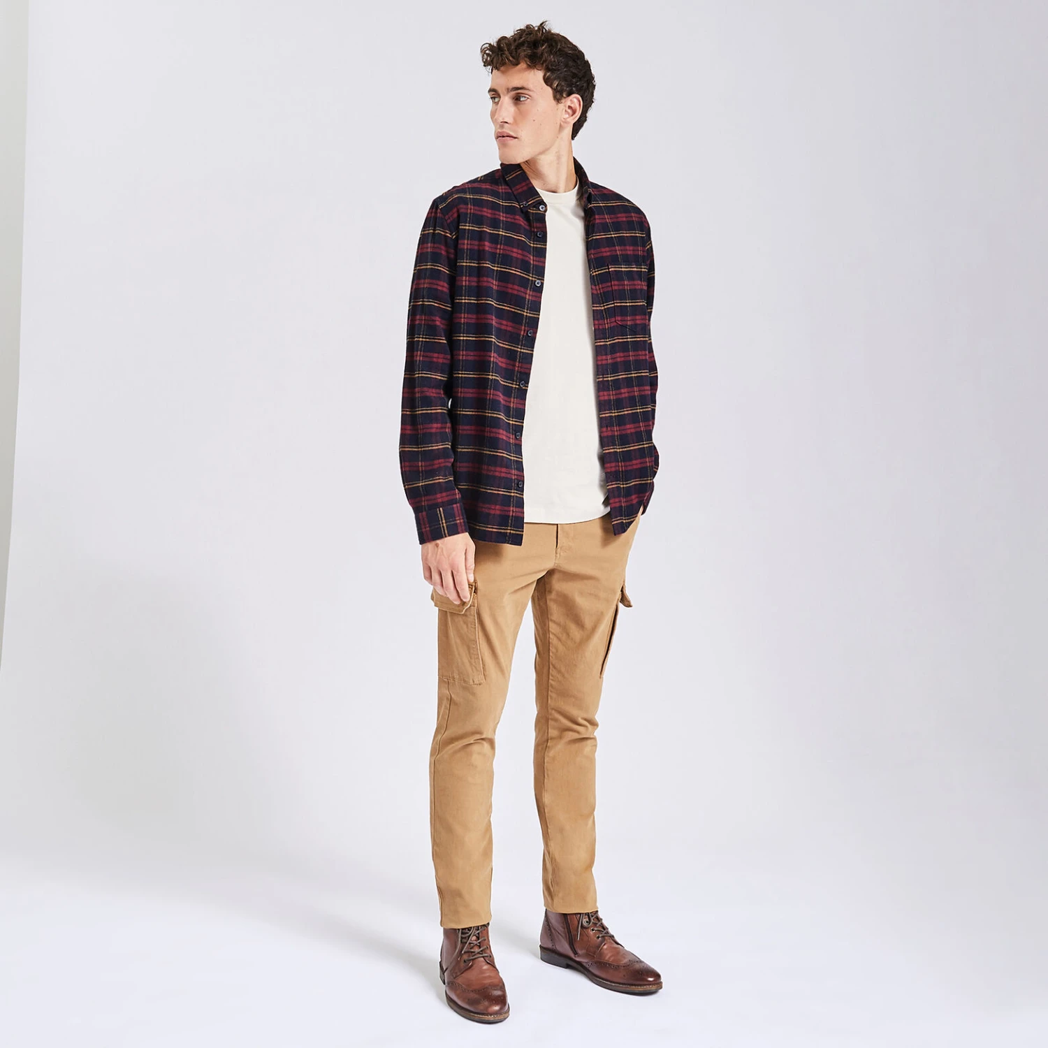 Chemise Regular Carreaux Coton Recyclé Flanelle 2 Chemise Regular Carreaux Coton Recyclé Flanelle – Image 2