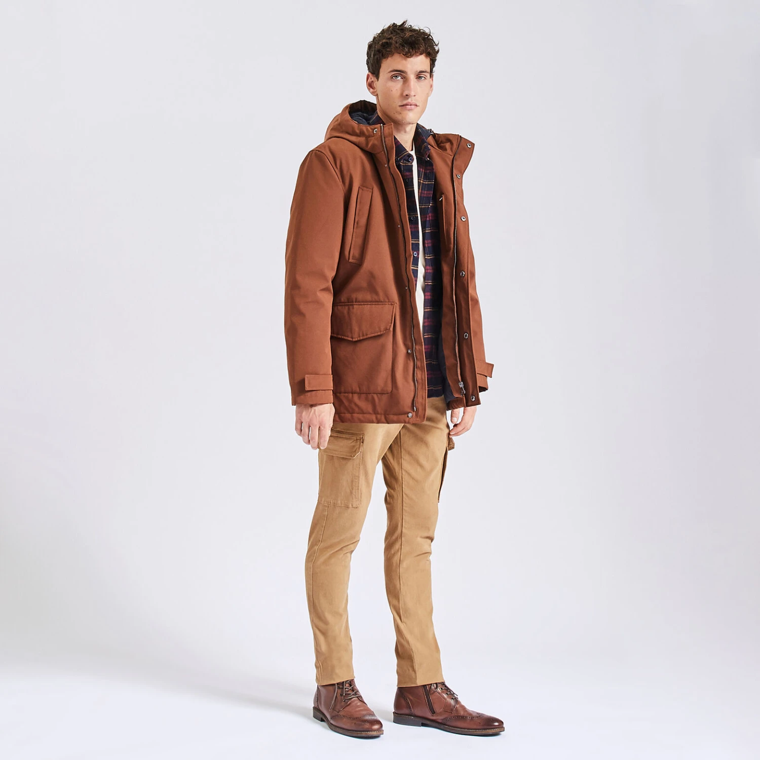 Chemise Regular Carreaux Coton Recyclé Flanelle 4 Chemise Regular Carreaux Coton Recyclé Flanelle – Image 4