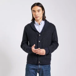 Gilet à Col Châle Boutonné