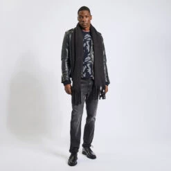 Pull Col Rond à Motif Camouflage En Laine -Men's Clothing Soldes Boutique 1002836 18005 V6