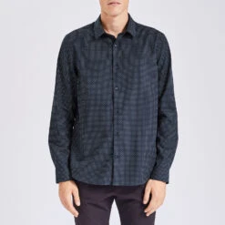 Chemise Regular Imprimé Pois Coton 12 Chemise Regular Imprimé Pois Coton -Men's Clothing Soldes Boutique 1003054 11822 V2