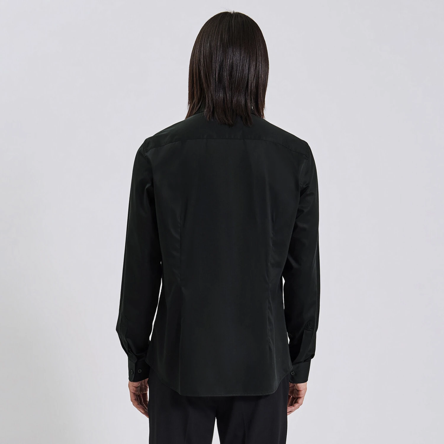 Chemise Slim Unie Coton Biologique Satin 6 Chemise Slim Unie Coton Biologique Satin – Image 6