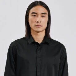 Chemise Slim Unie Coton Biologique Satin 12 Chemise Slim Unie Coton Biologique Satin -Men's Clothing Soldes Boutique 1003070 18000 V4