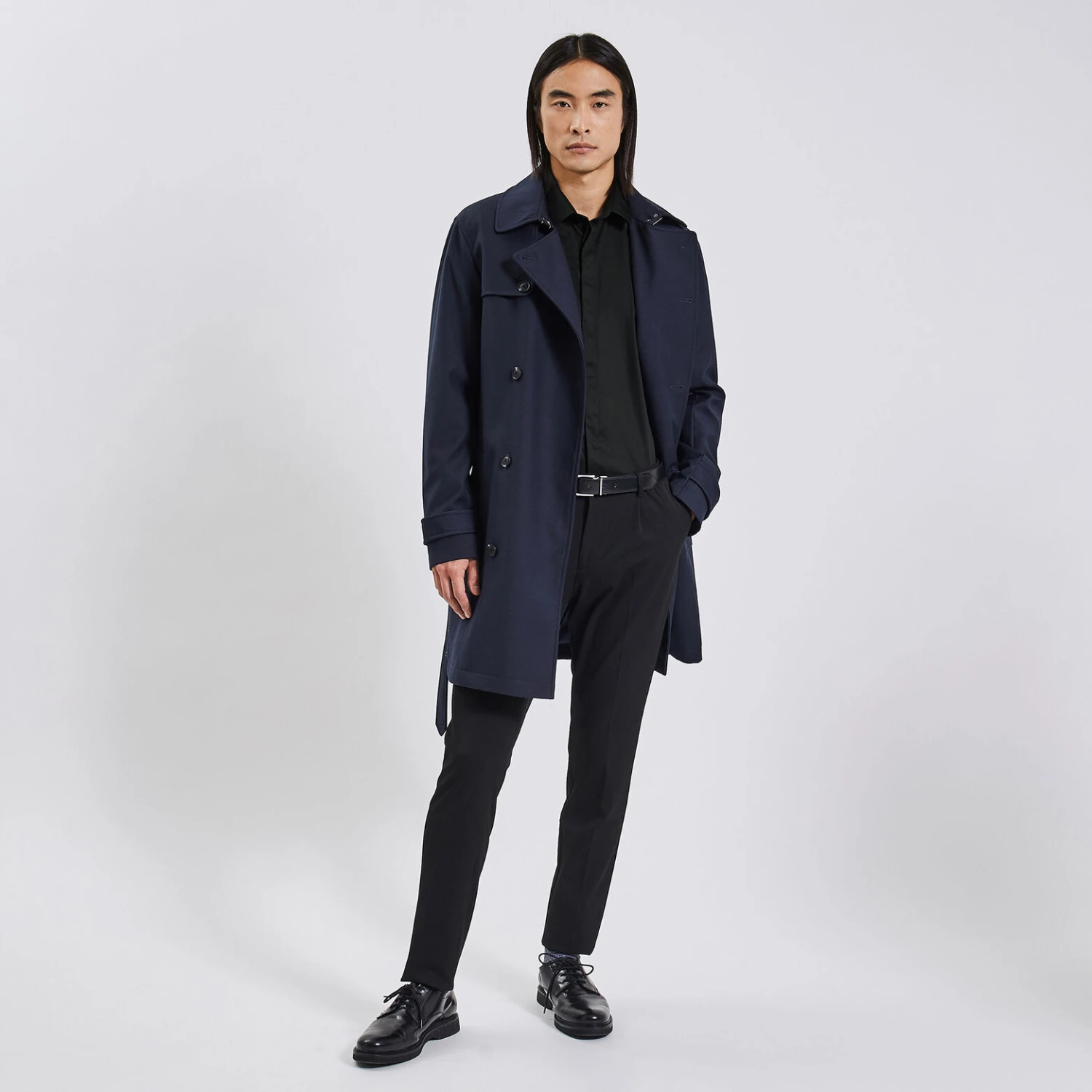 Chemise Slim Unie Coton Biologique Satin 4 Chemise Slim Unie Coton Biologique Satin – Image 4