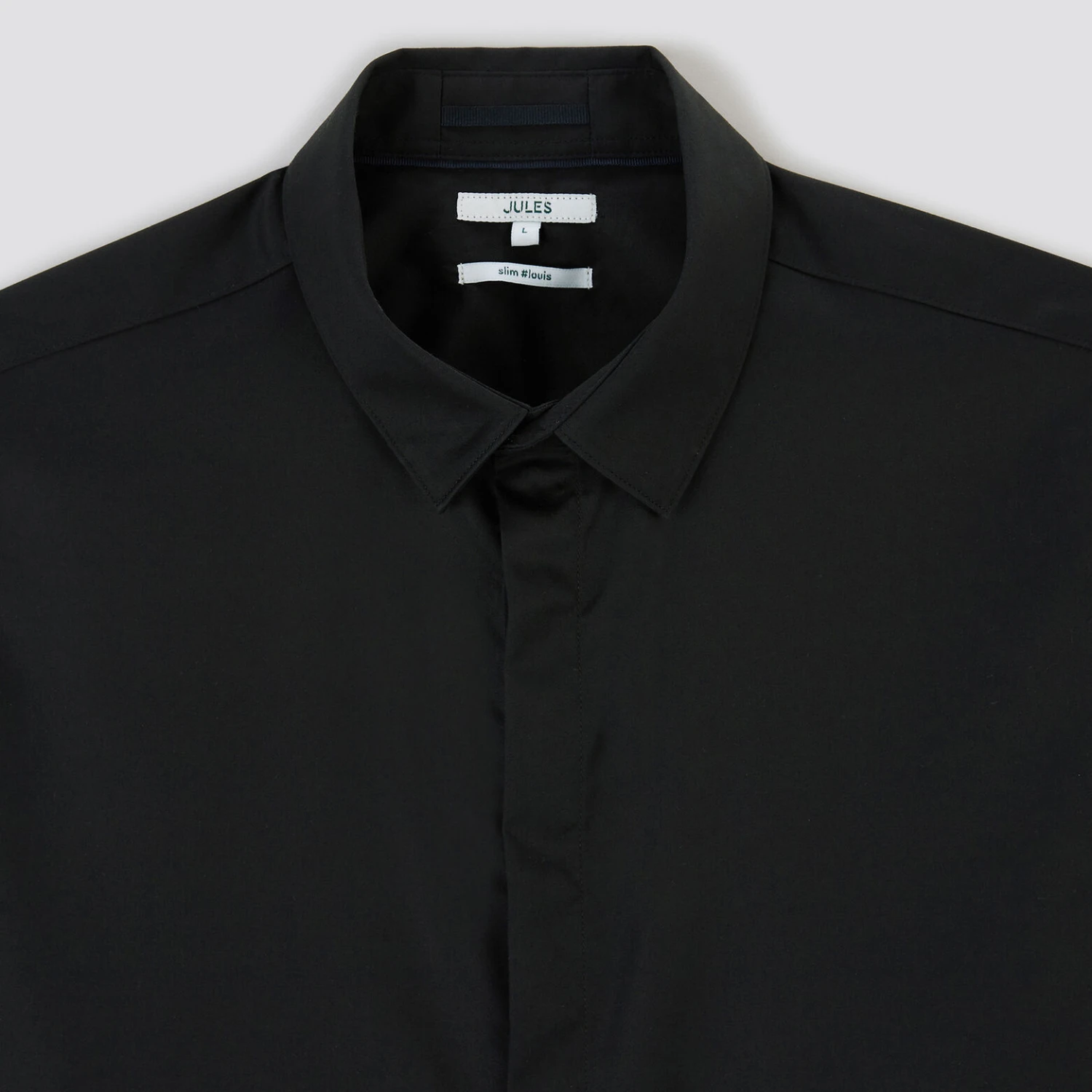 Chemise Slim Unie Coton Biologique Satin 8 Chemise Slim Unie Coton Biologique Satin – Image 8