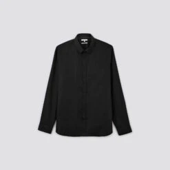 Chemise Slim Unie Stay White/black Coton -Men's Clothing Soldes Boutique 1003072 18000 V11