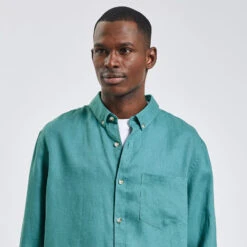 Chemise Regular Unie Lin -Men's Clothing Soldes Boutique 1003074 16069 V4