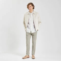 Chemise Regular Col Mao Unie Lin -Men's Clothing Soldes Boutique 1003076 10000 V6