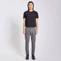 Pantalon Chino Slim à Carreaux -Men's Clothing Soldes Boutique 1003080 19900 V2