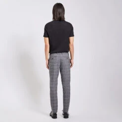 Pantalon Chino Slim à Carreaux -Men's Clothing Soldes Boutique 1003080 19900 V3