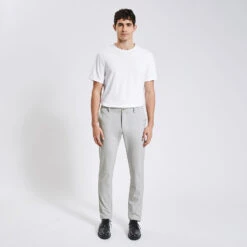 Pantalon Chino Slim à Carreaux Bi-stretch -Men's Clothing Soldes Boutique 1003091 18118 V2