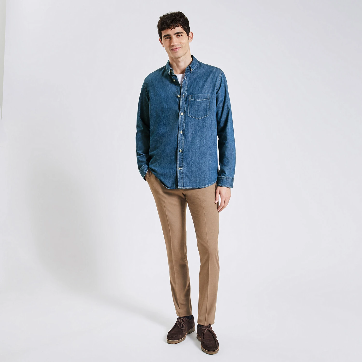 Chemise Regular Uni En Jean 2 Chemise Regular Uni En Jean – Image 2