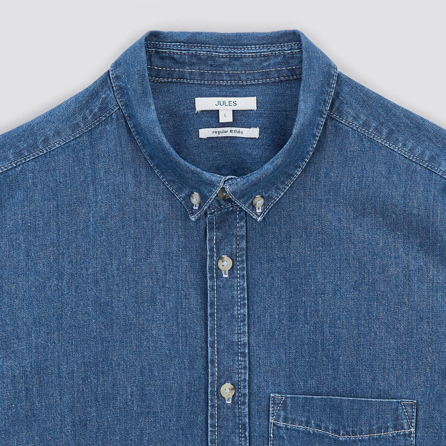 Chemise Regular Uni En Jean 8 Chemise Regular Uni En Jean – Image 8