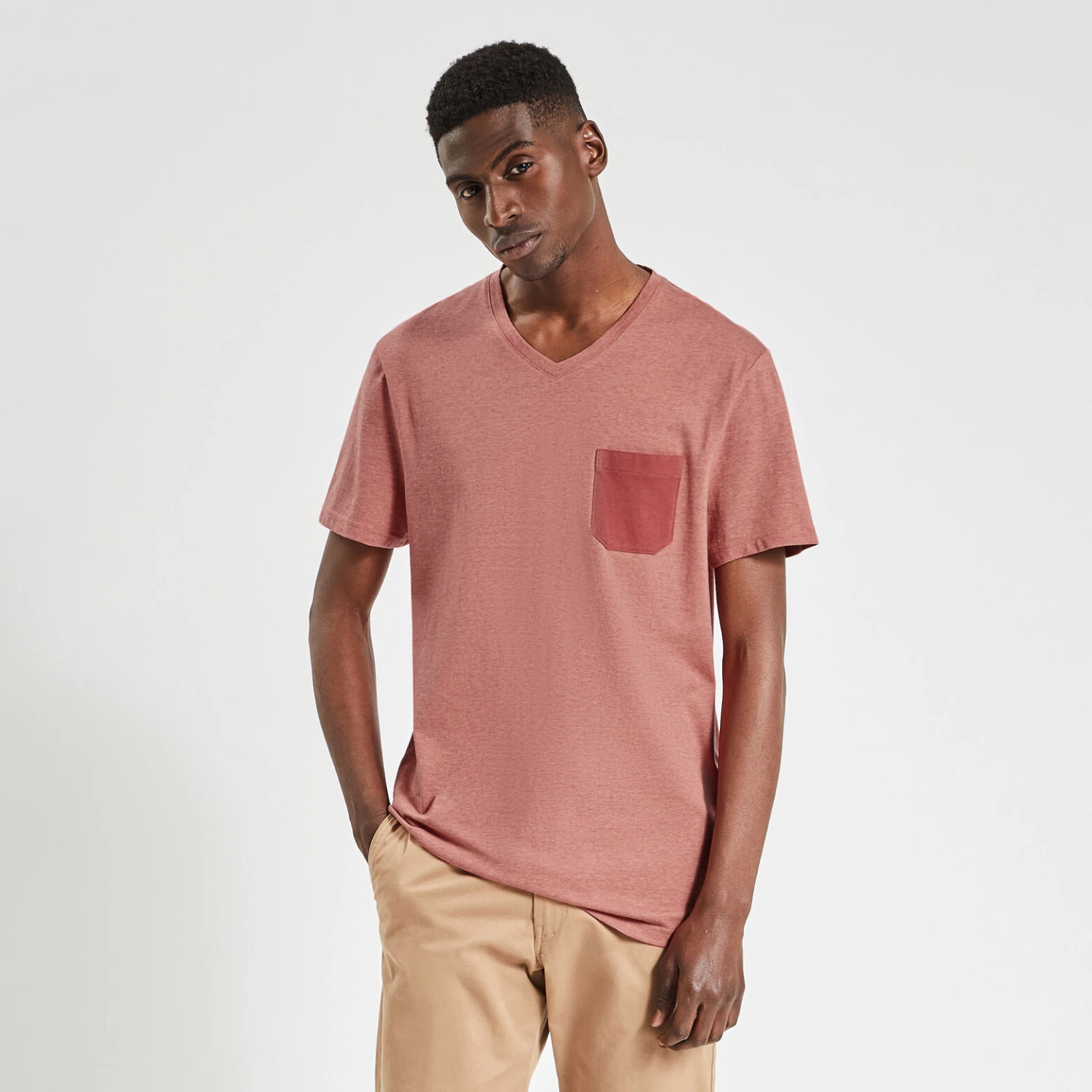 Tee Shirt Col V Matière Fantaisie 1 Tee Shirt Col V Matière Fantaisie