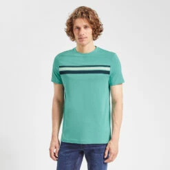 Tee Shirt Bandes Placées Printées