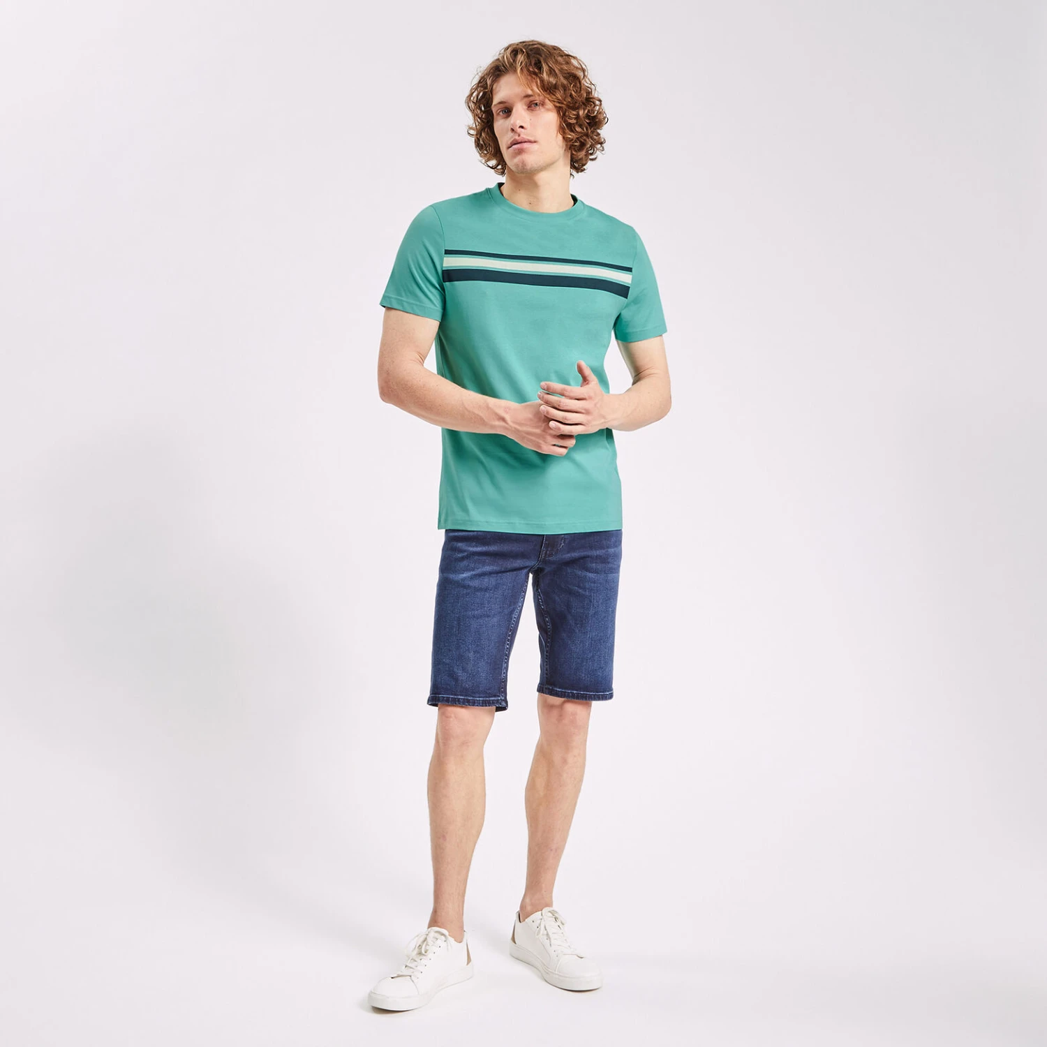 Tee Shirt Bandes Placées Printées 2 Tee Shirt Bandes Placées Printées – Image 2